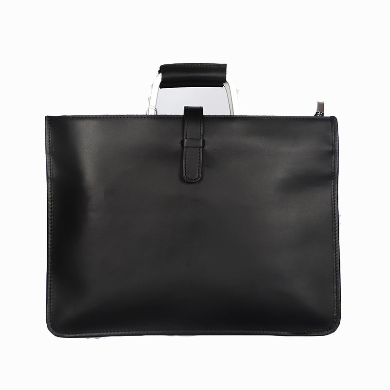 Handmade Crazy Horse Leather Laptop Bag Handbag Men Briefcase