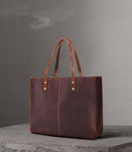 Load image into Gallery viewer, Full Grain Tote Leather Bag
