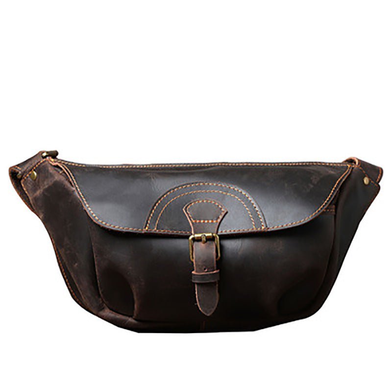 Stylish Vintage Leather Cross Body Bag for Men