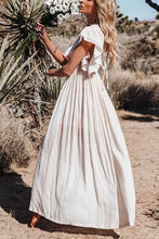 Load image into Gallery viewer, Button Drawstring Waist Maxi Cover Dress
