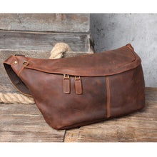 Load image into Gallery viewer, Large Leather Shoulder Cross Body Sling Bag
