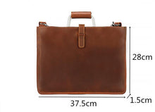 Load image into Gallery viewer, Handmade Crazy Horse Leather Laptop Bag Handbag Men Briefcase
