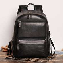 Load image into Gallery viewer, Full Grain Zipper Leather School Backpack Rucksack  Anniversary Gifts Handmade Bags

