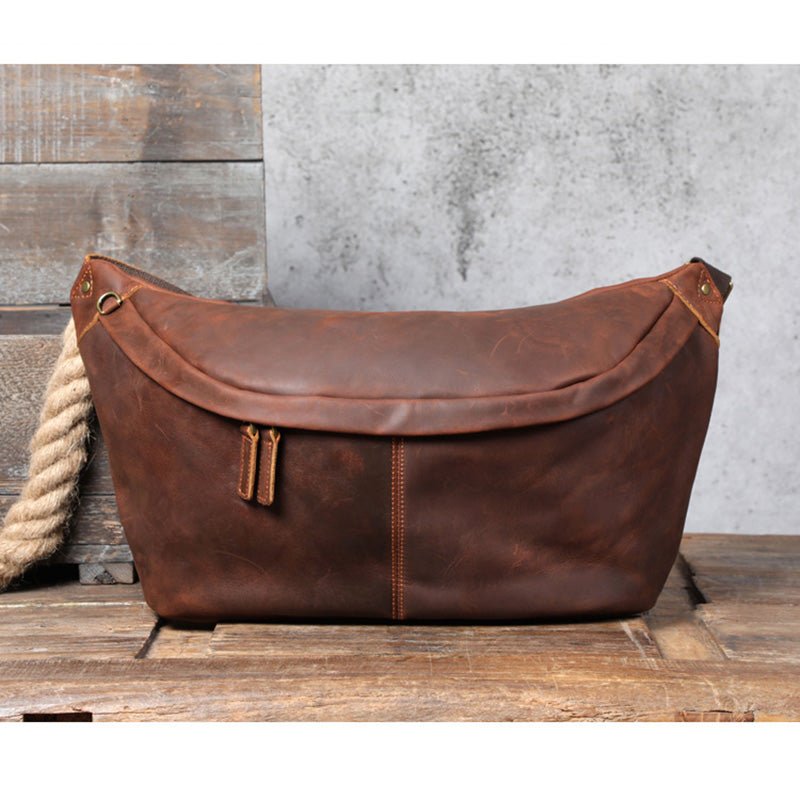 Large Leather Shoulder Cross Body Sling Bag