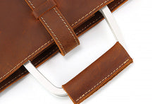 Load image into Gallery viewer, Handmade Crazy Horse Leather Laptop Bag Handbag Men Briefcase
