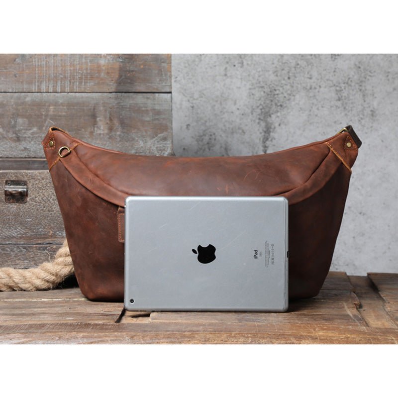 Large Leather Shoulder Cross Body Sling Bag