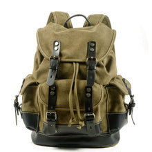 Load image into Gallery viewer, Vintage Canvas Backpack Waterproof Traveling Hiking Rucksack
