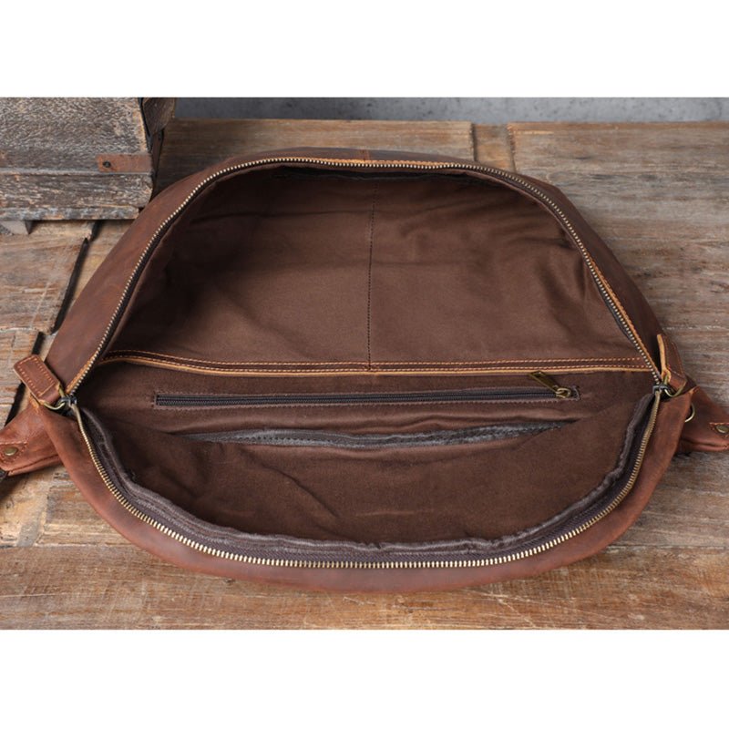 Large Leather Shoulder Cross Body Sling Bag