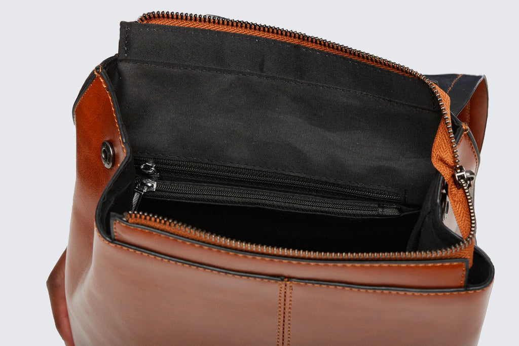 Convertible Leather Backpack Shoulder Bag for Women