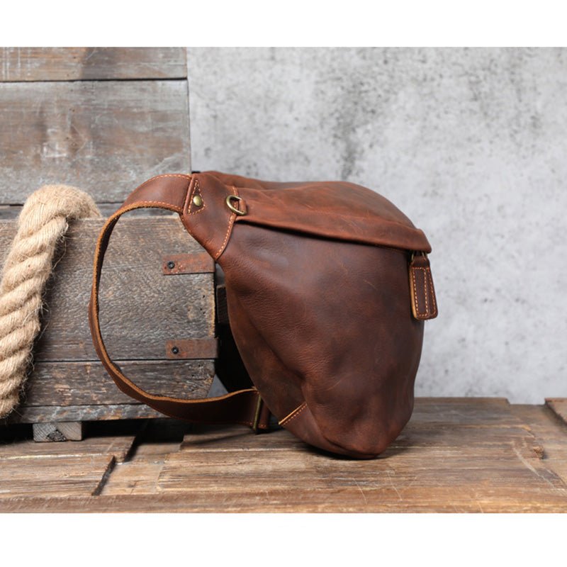 Large Leather Shoulder Cross Body Sling Bag