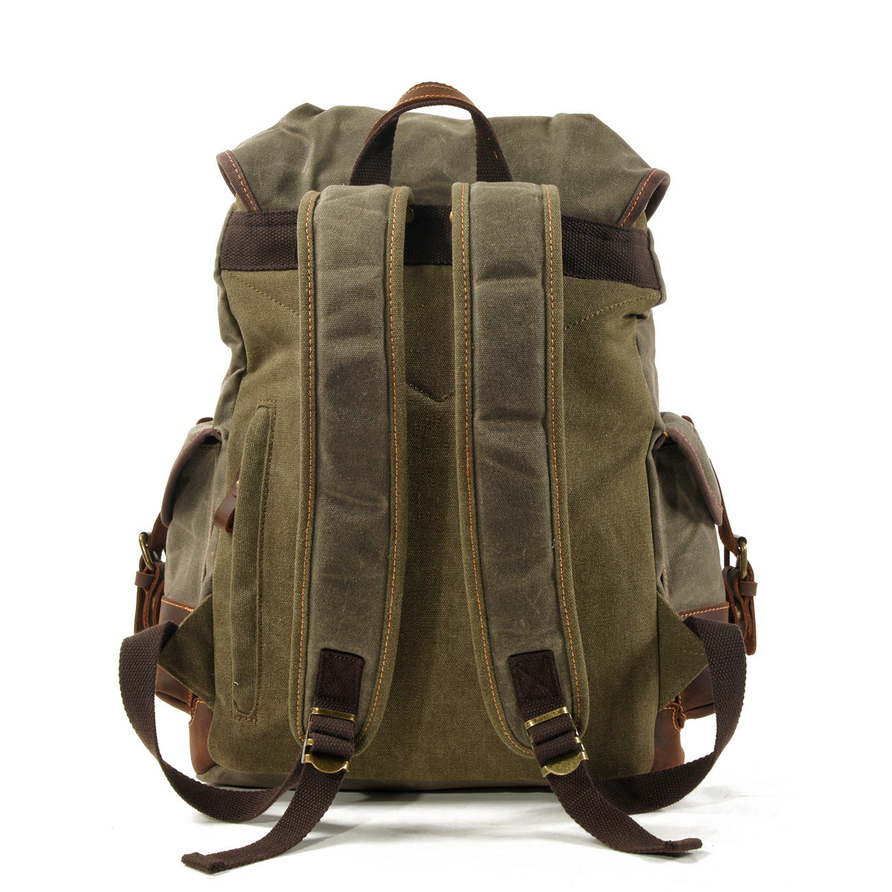 Vintage Canvas Backpack Waterproof Traveling Hiking Rucksack