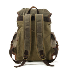 Load image into Gallery viewer, Vintage Canvas Backpack Waterproof Traveling Hiking Rucksack
