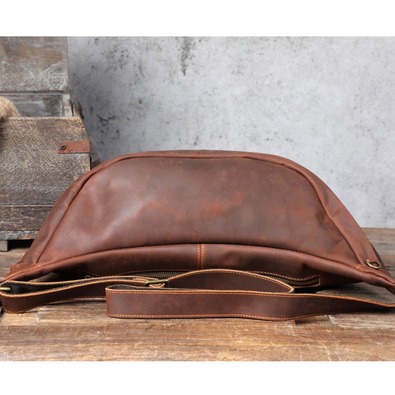 Large Leather Shoulder Cross Body Sling Bag