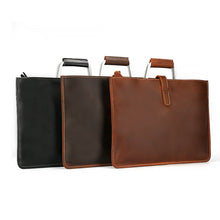 Load image into Gallery viewer, Handmade Crazy Horse Leather Laptop Bag Handbag Men Briefcase
