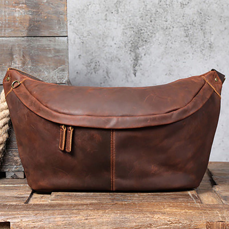Large Leather Shoulder Cross Body Sling Bag