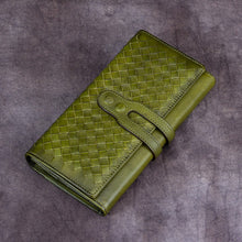 Load image into Gallery viewer, Leather Cem Long Checkbook Womens Clutch Wallet Purse
