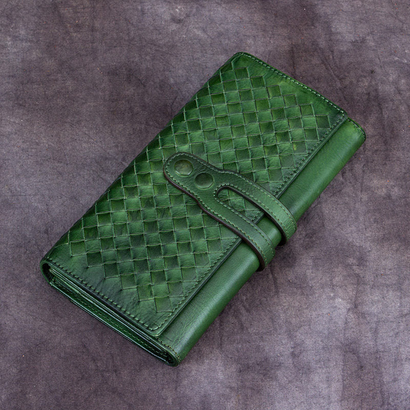 Leather Cem Long Checkbook Womens Clutch Wallet Purse