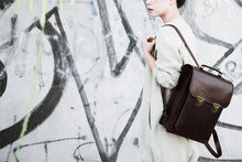 Load image into Gallery viewer, Stylish School Leather Backpack Bag for Women
