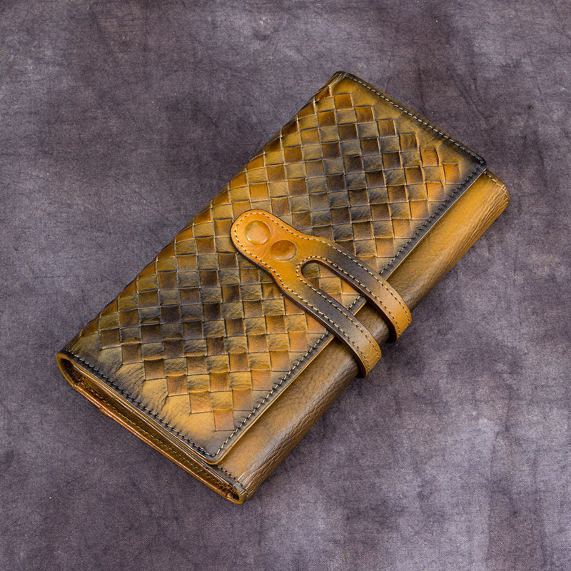 Leather Cem Long Checkbook Womens Clutch Wallet Purse