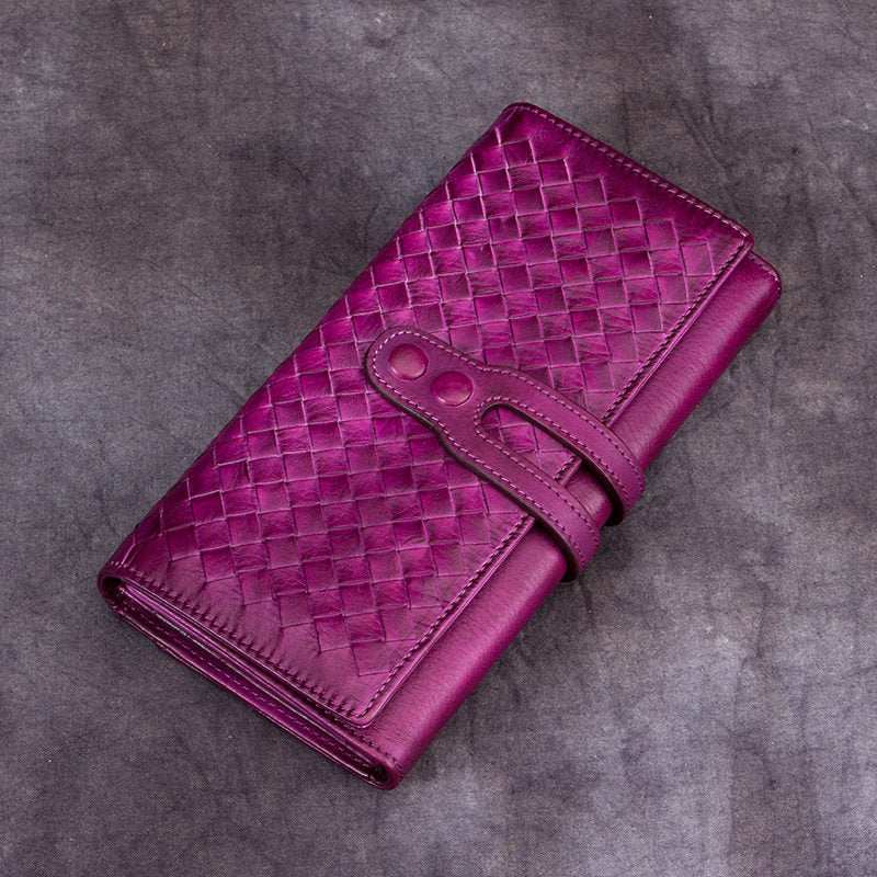 Leather Cem Long Checkbook Womens Clutch Wallet Purse