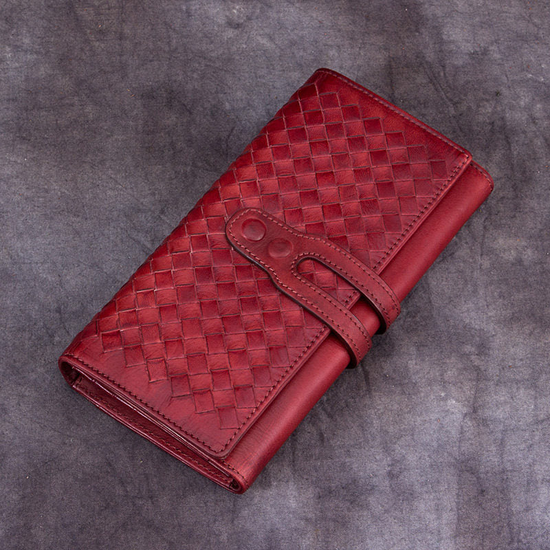 Leather Cem Long Checkbook Womens Clutch Wallet Purse