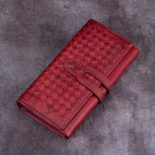 Load image into Gallery viewer, Leather Cem Long Checkbook Womens Clutch Wallet Purse
