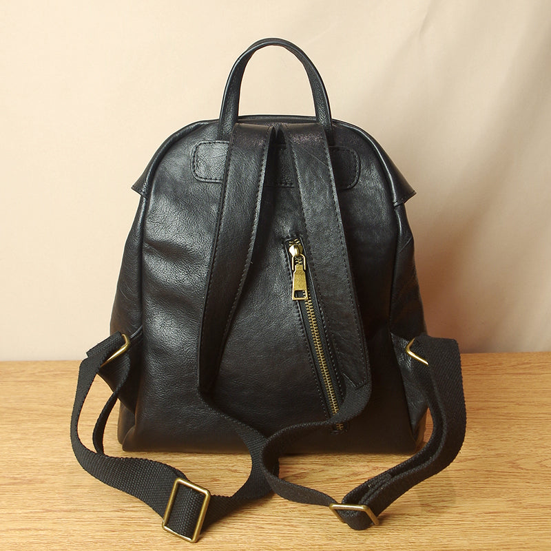 Simple Classic Vintage Leather Backpack
