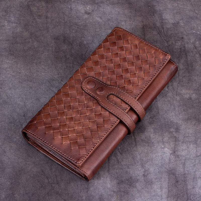 Leather Cem Long Checkbook Womens Clutch Wallet Purse