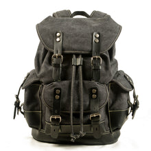 Load image into Gallery viewer, Vintage Canvas Backpack Waterproof Traveling Hiking Rucksack
