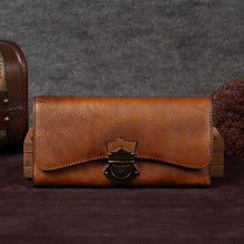 Load image into Gallery viewer, Women&#39;s Trifold Leather Long Wallet Purse Clutch
