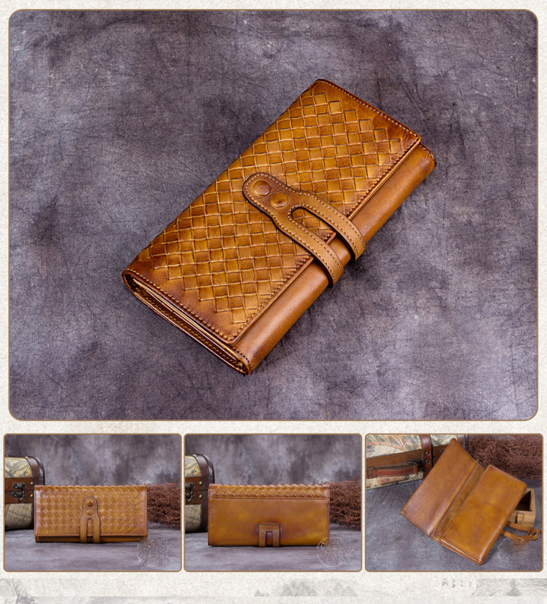 Leather Cem Long Checkbook Womens Clutch Wallet Purse