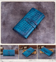 Load image into Gallery viewer, Leather Cem Long Checkbook Womens Clutch Wallet Purse
