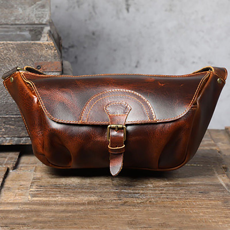 Stylish Vintage Leather Cross Body Bag for Men