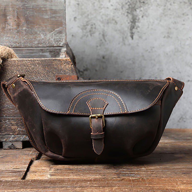 Stylish Vintage Leather Cross Body Bag for Men