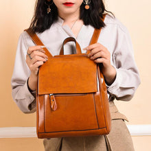 Load image into Gallery viewer, Top Grain Leather Backpack Ladies Leather Travel Backpacks Christmas Gift For Her
