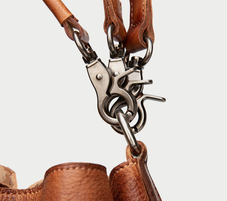 Brown Large Leather Backpack