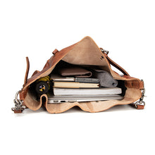 Load image into Gallery viewer, Brown Large Leather Backpack
