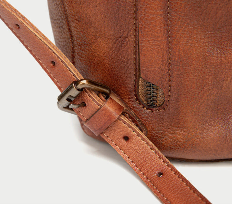 Brown Large Leather Backpack