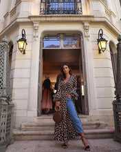 Load image into Gallery viewer, Leopard Print Slit Front Maxi Dress
