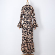 Load image into Gallery viewer, Leopard Print Slit Front Maxi Dress

