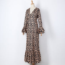 Load image into Gallery viewer, Leopard Print Slit Front Maxi Dress
