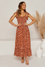 Load image into Gallery viewer, White Dots Print Straps Midi Dress
