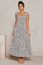 Load image into Gallery viewer, White Dots Print Straps Midi Dress
