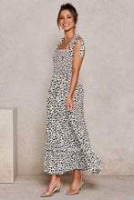 Load image into Gallery viewer, White Dots Print Straps Midi Dress
