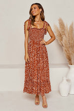 Load image into Gallery viewer, White Dots Print Straps Midi Dress
