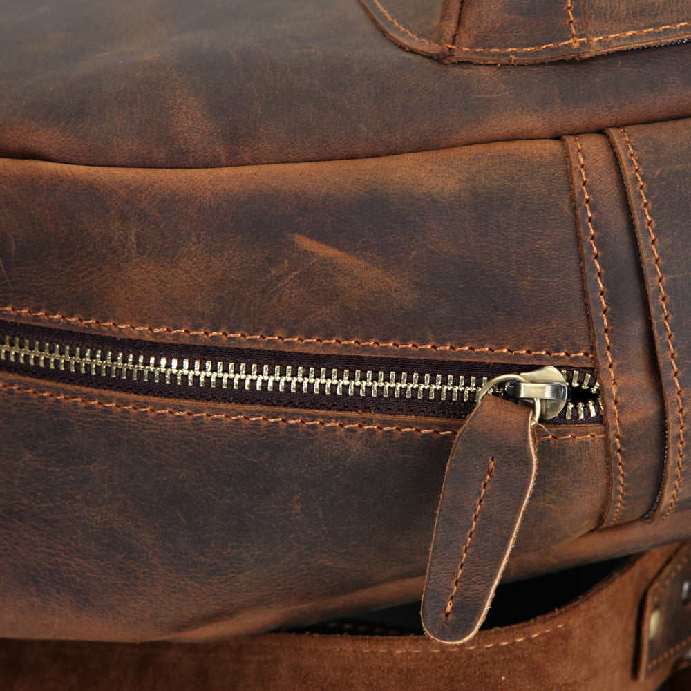 13 inch Laptop Leather Backpack Travel Office Bag