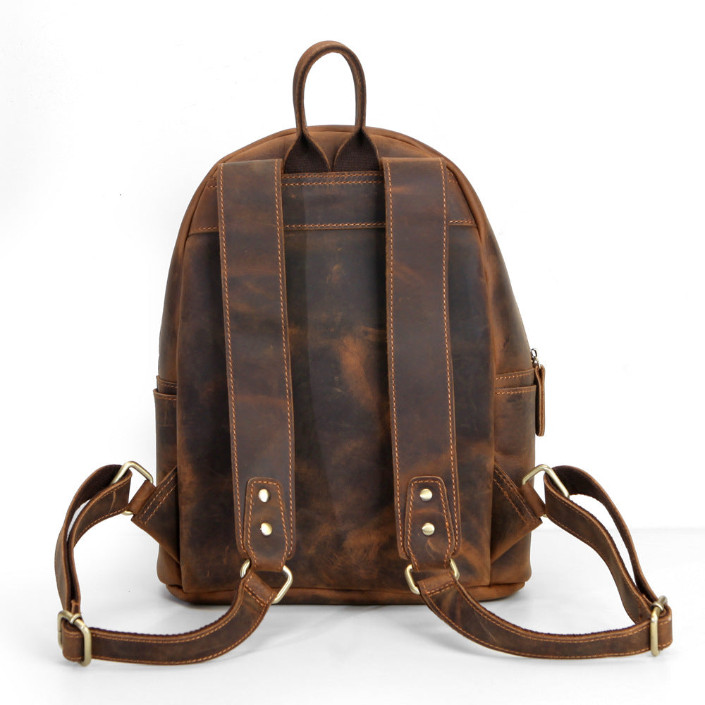 13 inch Laptop Leather Backpack Travel Office Bag