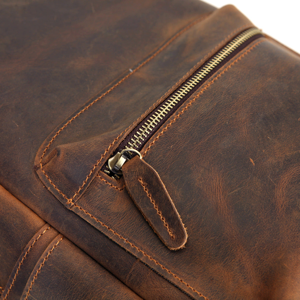 13 inch Laptop Leather Backpack Travel Office Bag
