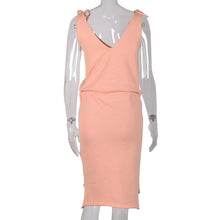 Load image into Gallery viewer, Pale Pink V-neck Sleeveless Mini Dress
