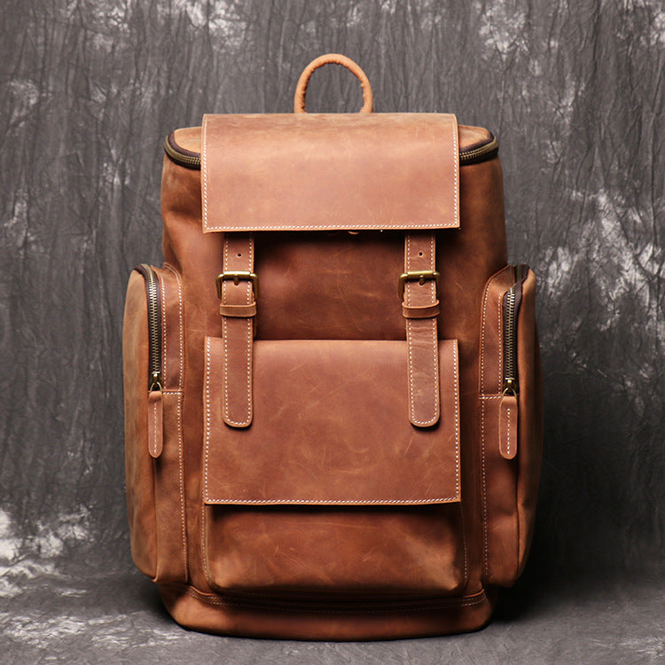 Leather Travel Backpack
